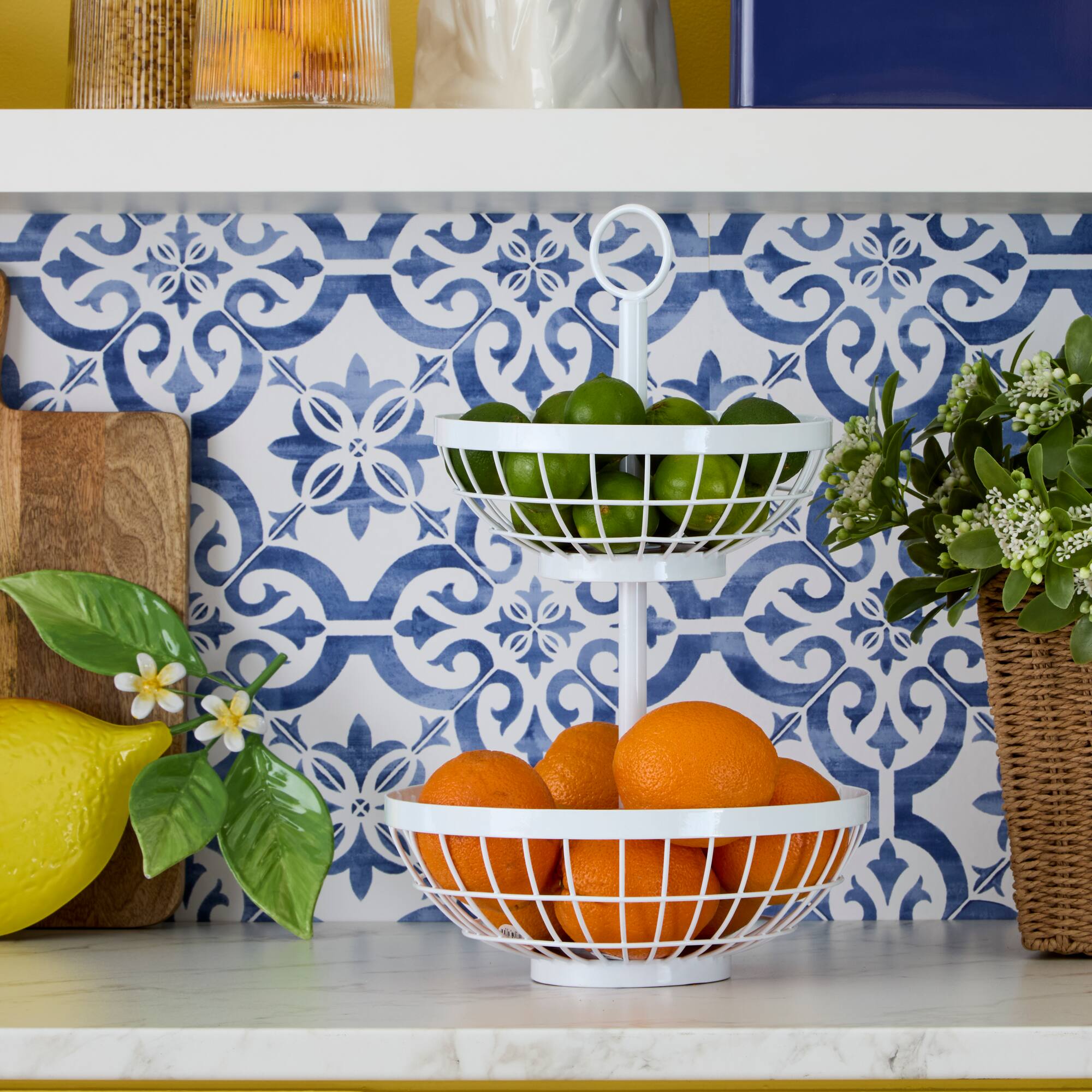 Two-Tiered Metal Basket by Ashland®